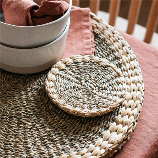 Also Home Venlig Water Hyacinth Coaster. - Set of Two