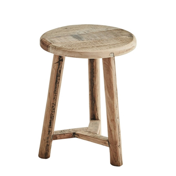 Madam Stoltz Wooden Stool - Recycled