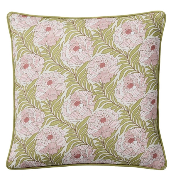 Cozy Living Catja Printed Cushion Cover - FERN GREEN