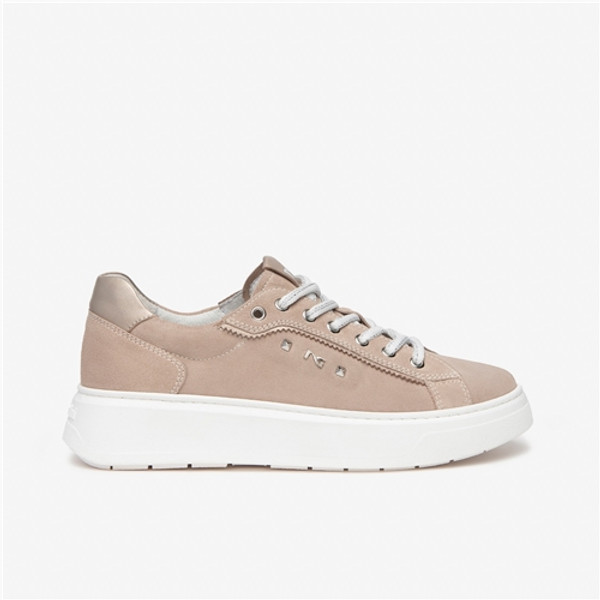 NeroGiardini Suede Sneaker- Beige