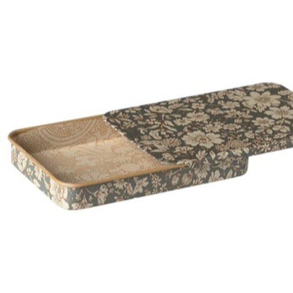Maileg Blossom Blue Sliding Metal Box