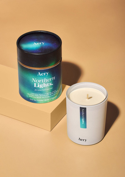 Aery Northern Lights Scented Candle - Pine Cedar & Woodland Berries