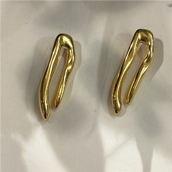 Willow Natural Gold Organic Twig Drop Earrings