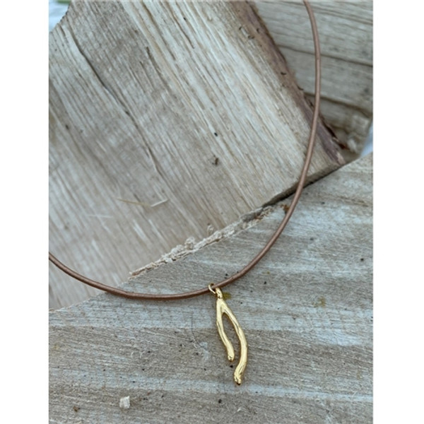 Willow Natural Organic Twig Copper Leather Necklace
