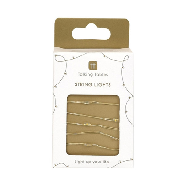 Talking Tables Gold String Lights - 3 metres