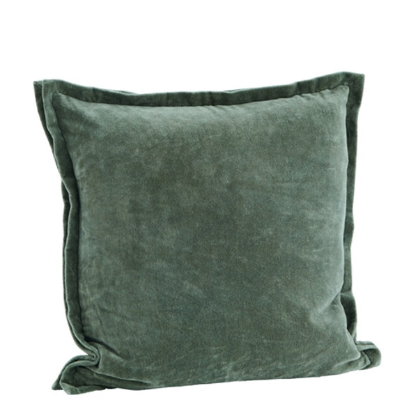 Madam Stoltz Velvet Cushion Cover -Green