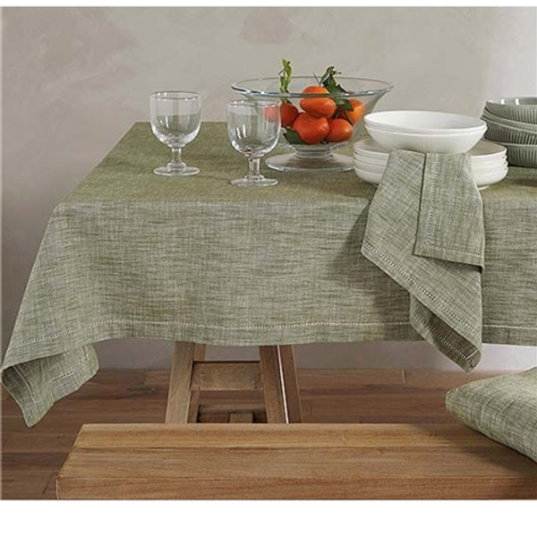 Olive Chambray Tablecloth