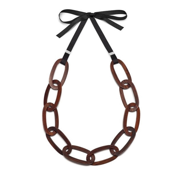 Branch Rosewood Oval Links Necklace