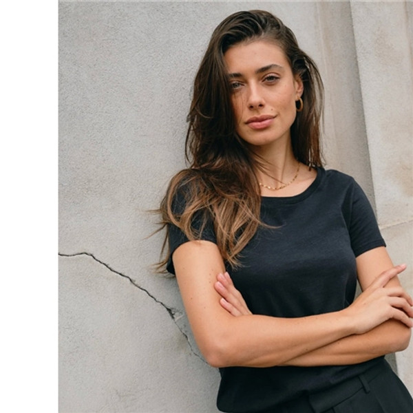 Mos Mosh Arden Organic Cotton  T Shirt - Black