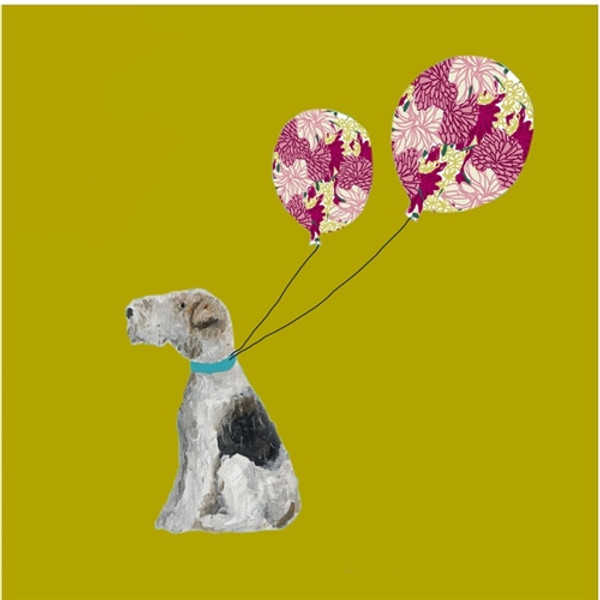 Print Circus Bob with Patterned Balloon Greeting Card