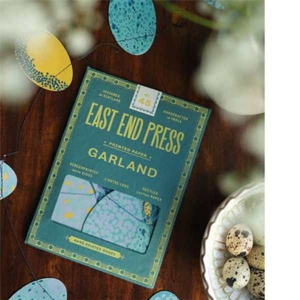 East End Press Blue Eggs Sewn Garland
