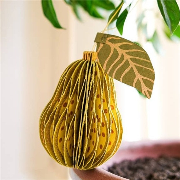 East End Press Pear Honeycomb Ornament