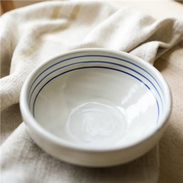 Morgan Wright Hand-painted Breton Stripe Snack Bowl