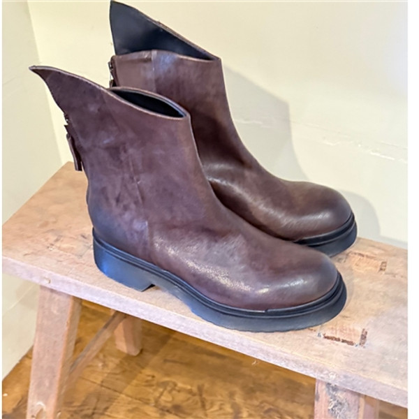 Ernest Dolani Rubber Boot  - Chestnut Leather
