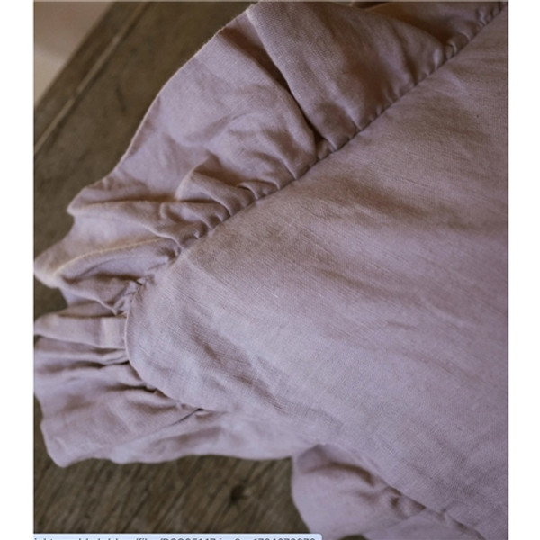 The Interiors Yard The Brighton Pavillion Chalk Pink Washed Linen Cushion  - 40 x 40 cm