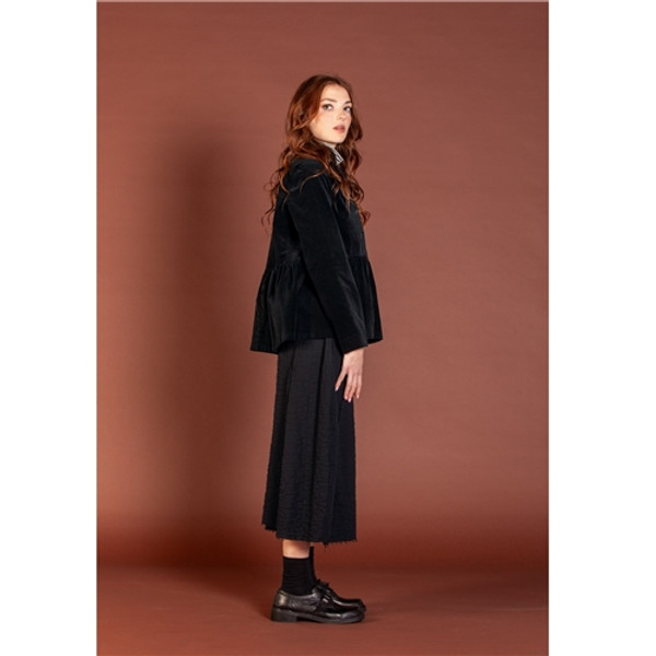 Mama B  Nuna Su Plain Frayed Skirt- Black