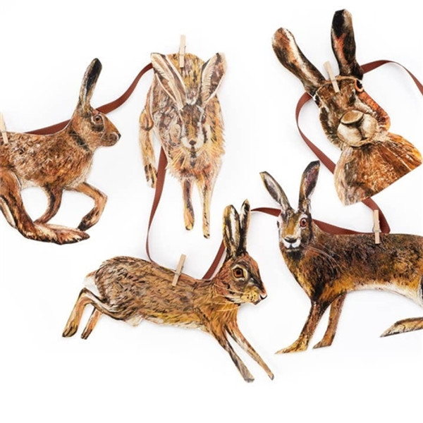 Clare O'Neill Artworks - Handmade Fine Art Paper Hare Garland
