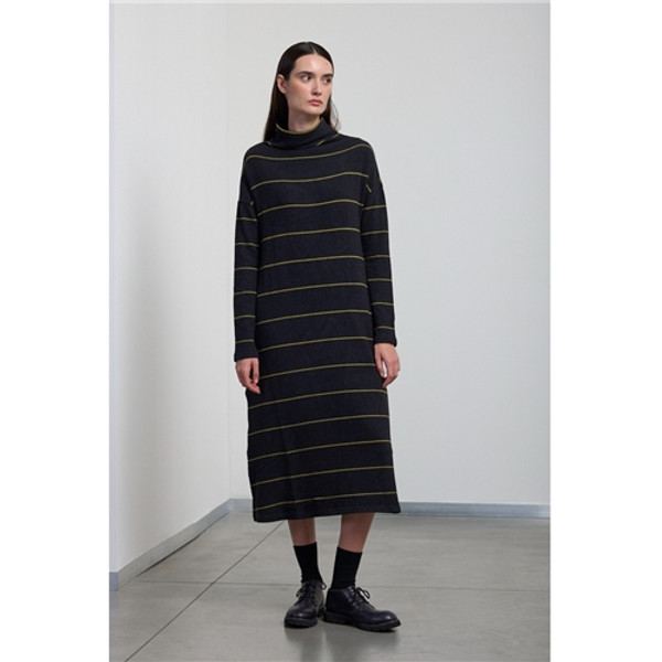 Neirami Long Dress - Black & Olive