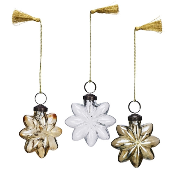 Madam Stoltz - Glass Star ornaments