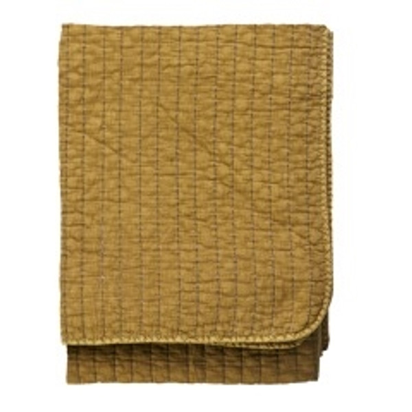 Madam Stoltz - Quilted Cotton Throw - Gold