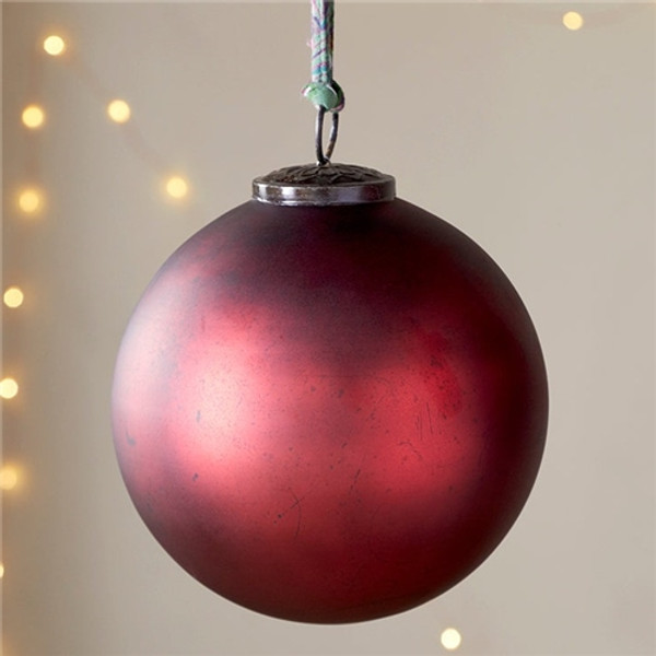 Nkuku Oko Giant Bauble - Small - Matt Bordeaux