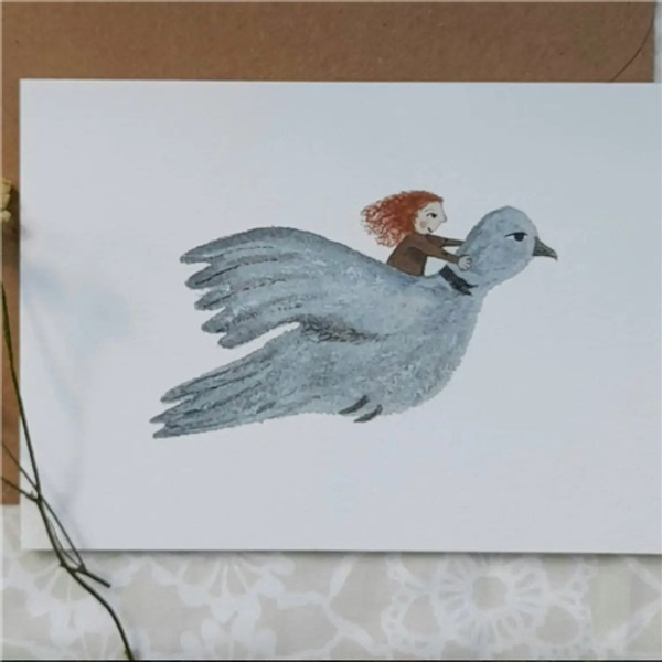Lydiamae Collared Dove Greeting Card