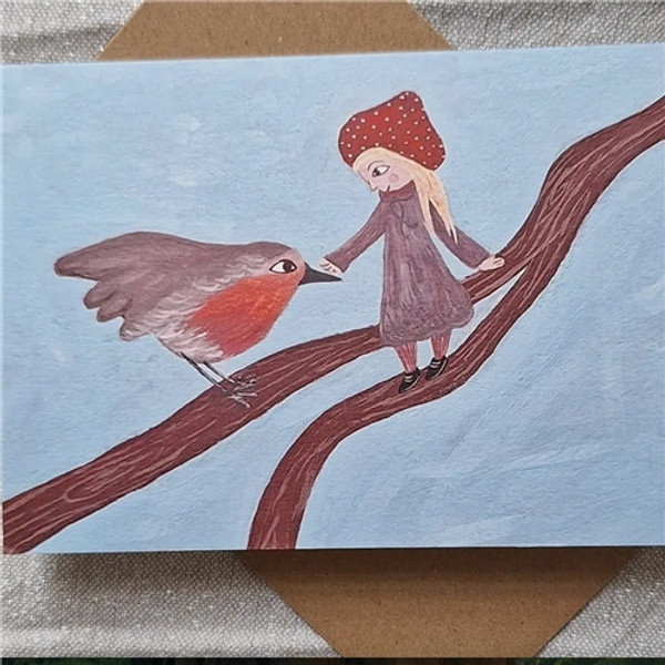 Lydiamae Robin Friend Greeting Card