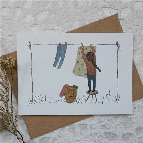 Lydiamae Washing Day Greeting Card