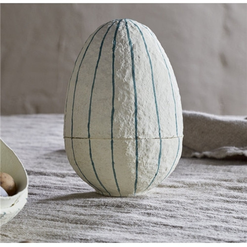 Nkuku Surya Cotton Paper Standing Egg - Teal