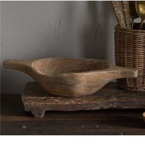 Nkuku Naashta Handled Serving Bowl - Natural - Small