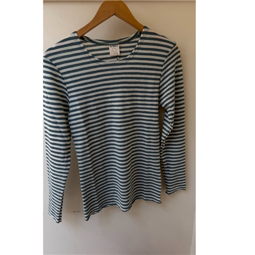 Pre Loved By Basics Merino Jumper with Round Neck - Zinc/Raw White