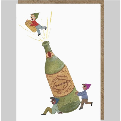 Lydiamae Pop the Cork Greeting Card