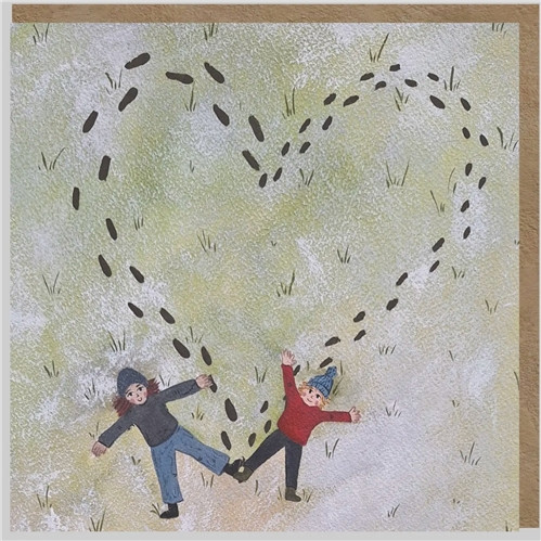Lydiamae Frosty Footsteps Greeting Card