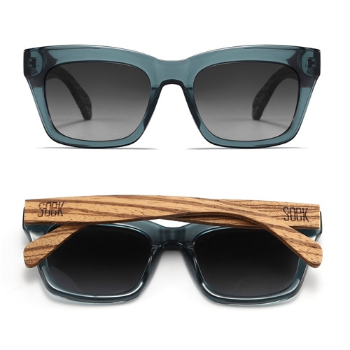 Soek Sunglasses Morgan Indigo | Grey Lenses | Walnut Arms