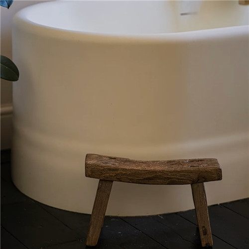 Morgan Wright Rustic Reclained Mini Rectangular Stool