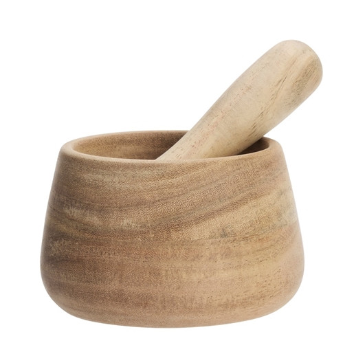 Madam Stoltz Wooden Mortar Set