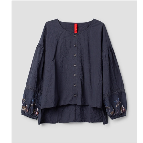 Ewa i Walla Neta Floral Blouse - Navy