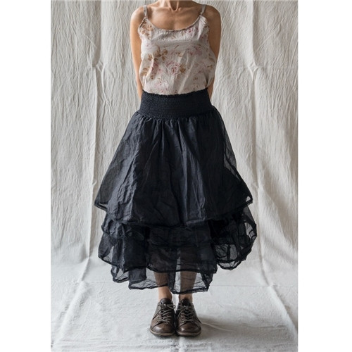 Les Ours Madeleine Organza Skirt - Black