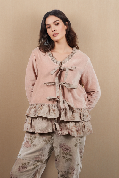 Les Ours Riri Jacket - Pink Short Velvet