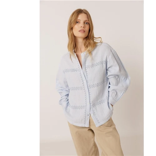 Indi & Cold Oversize Combination Tee - SKY