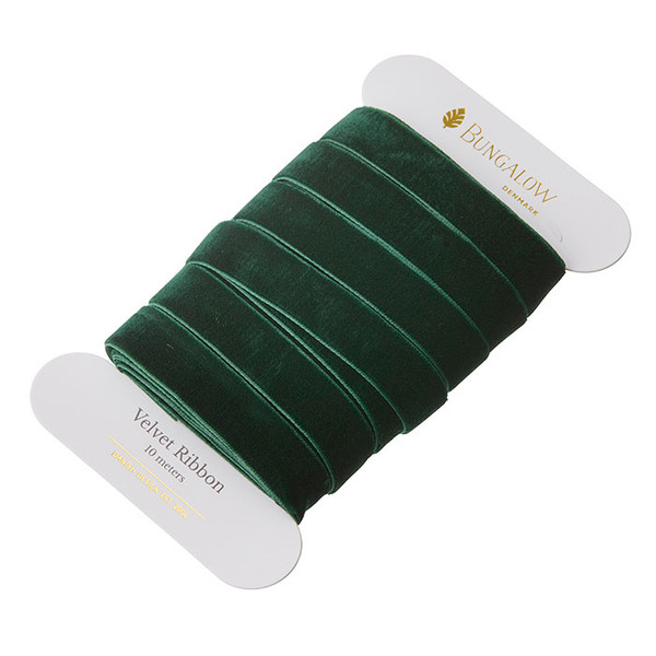 Bungalow Ribbon Velvet 16mm Hunter