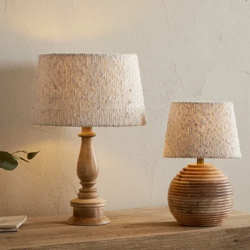Nkuku Sakiti Bouclé Lampshade - Off White - Medium