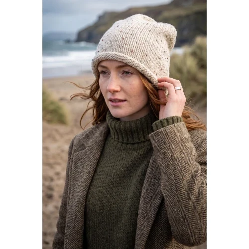 Fisherman Out of Ireland Merino Knitted Hat - Bainin