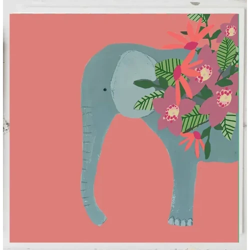 Print Circus Floral Ember Grey Card