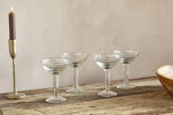 Nkuku Yala Hammered Champagne Coupe - Singles