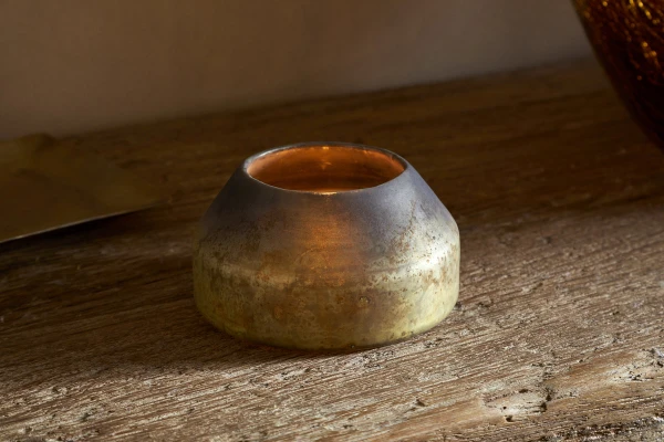 Nkuku Singal Candle Holder - Green Smoke