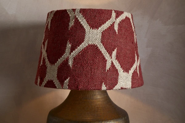Nkuku Haadu Jute Kilim Lampshade - Rust & Natural - Large