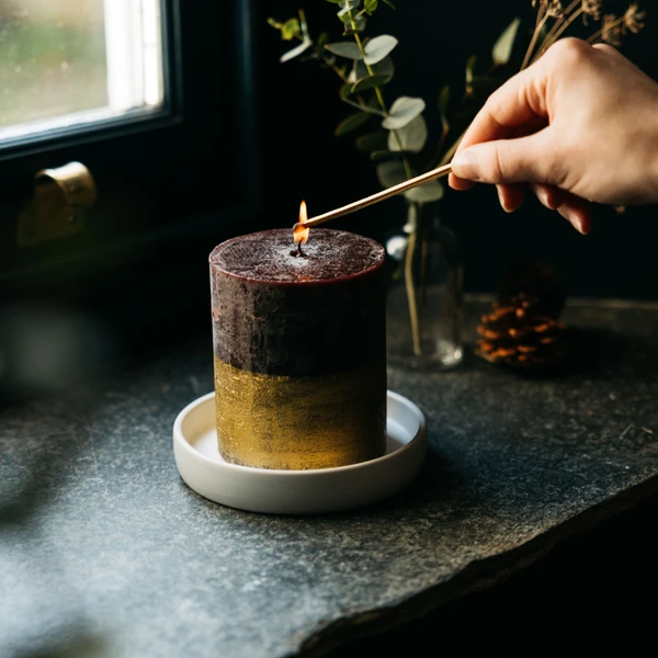 St Eval Sacred Forest Half Dipped Candle