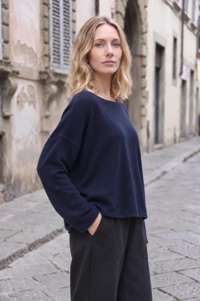 Neirami Boat Neck Sweater - Oceano