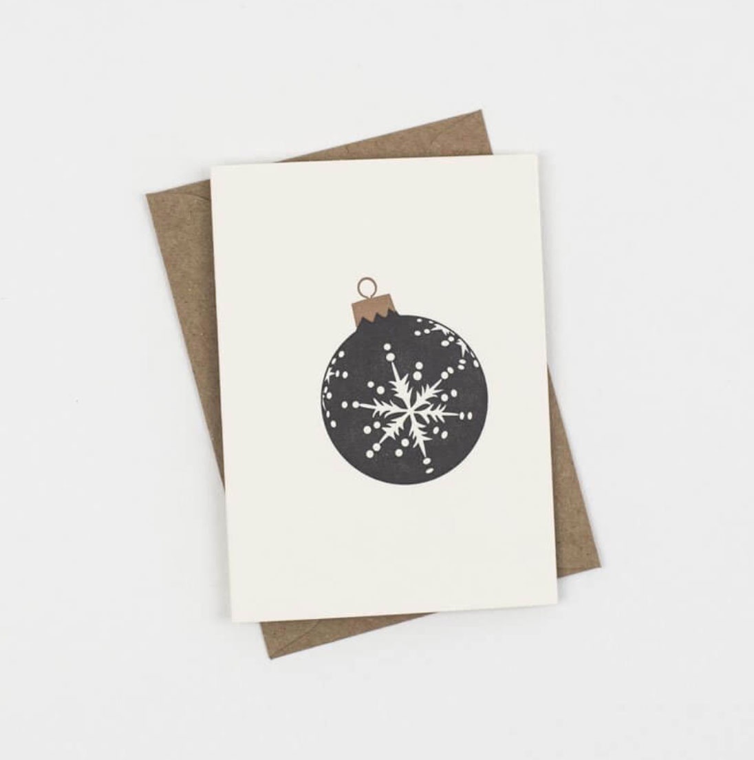 Penguin Ink - Snowflake Bauble Card
